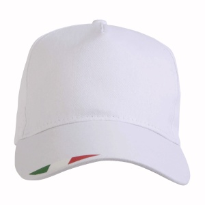 ON™ 5 panels polyster baseball cap with tricolour italian flag printing