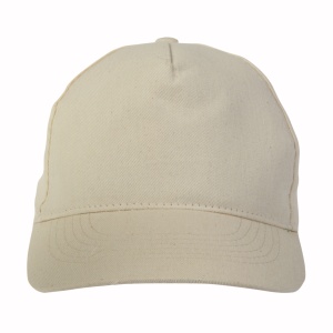 ON™ Cotton 5-panel cap with 2 mm-thick visor, embroidered eyelets and adjustable velcro strap