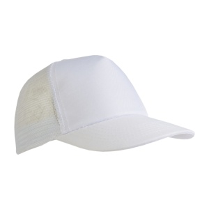 ON™ Polyester 5-panel cap with mesh crown and adjustable velcro strap
