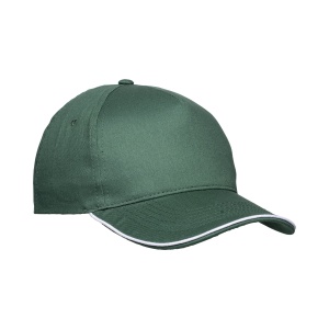 ON™ Cotton 5-panel baseball cap, contrasting sandwich visor Velcro closure
