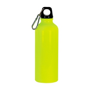 ON™ Aluminium water bottle (500 ml) with plastic lid and snap hook (22 cm tall)
