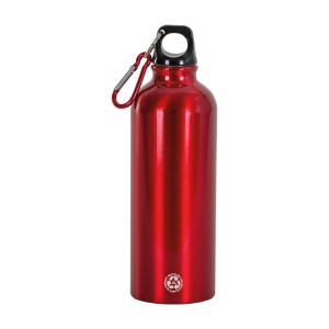 ON™ Recycled aluminum water bottle (500ml), with plastic cap and carabiner