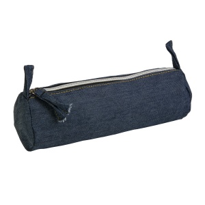 ON™ DENIM 220 g/m2 (85% cotton - 15% polyester) beauty case 220 g/m2 with zipper, 8 x 22 cm