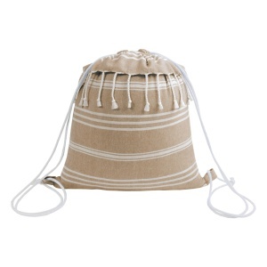 ON 180 g/m2 cotton fouta backpack with drawstring closure - Img 7