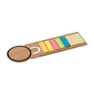 ON Bamboo bookmark ruler. Includes 25 medium post-it notes and 125 mini post-it notes - Img 2