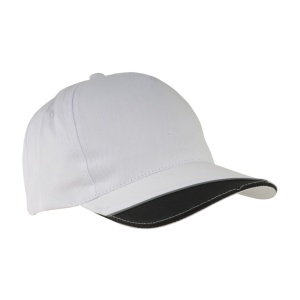 ON Cotton 5-panel cap with coloured section on the visor and reflective piping - Img 1