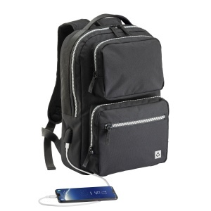 ON DEMI R LIVE  Laptop backpack in R-pet with external USB port