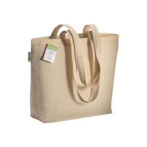 ON Geantă de cumpărături din bumbac organic, cu mânere lungi și clin la bază