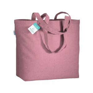 ON Geantă de cumpărături din bumbac reciclat de 190 g/m2, cu mânere lungi și clin - Img 1
