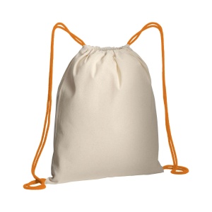 ON Natural cotton drawstring backpack with colored corners - Img 2