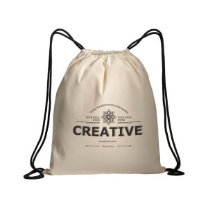 ON Natural cotton drawstring backpack with colored corners - Img 18