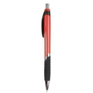ON Plastic snap pen with coloured barrel, rubberised grip and chromed details - Img 18