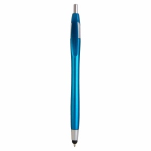 ON Plastic snap pen with touchscreen rubber tip