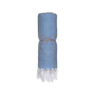 ON Recycled cotton beach towel 150 g/m2. Melange effect and fringes - Img 12