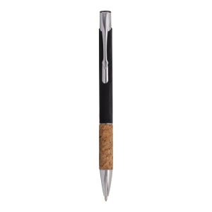ON Rubberized alluminium snap pen, cork grip and chrome-plated details - Img 1