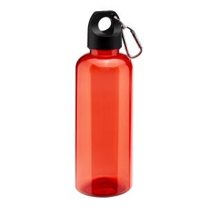 ON Sticlă transparentă din PET reciclat 580 ml. Capac de plastic cu carabină. - Img 6