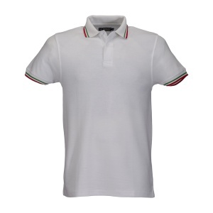 ON Tricou polo cu mânecă scurtă din bumbac piqué 100% (180 g/m2) cu garnituri în trei culori