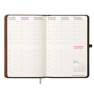 ON Weekly diary 2027, thermo-varnished PU hard cover with all-round stitching