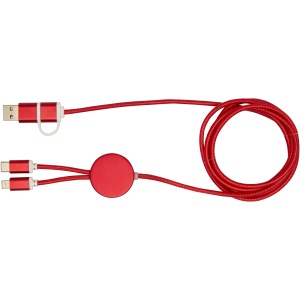 PF™ Alasia 5-in-1 recycled aluminium and plastic 150 cm data sync and 27W fast charge cable
