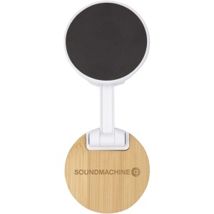 PF™ Alcor recycled plastic foldeable magnetic phone stand with bamboo details - Img 3