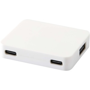 PF™ Gaia hub USB 4 porturi cu USB-A și Type-C și intrare dublă – din plastic reciclat - Img 2