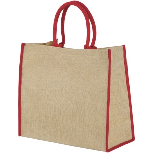 PF™ Harry coloured edge jute tote bag 25L