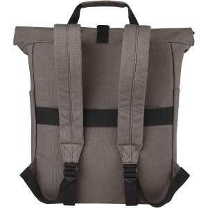 PF™ Joey 15” GRS recycled canvas rolltop laptop backpack 15L
