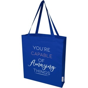 PF™ Madras geantă tote cu burduf din bumbac reciclat GRS 140 g/m² - Img 22