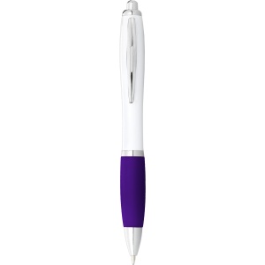 PF™ Nash ballpoint pen with white barrel and coloured grip (black ink)