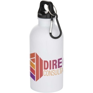 PF™ Oregon 400 ml sublimation RCS recycled single wall stainless steel water bottle with carabiner - Img 2