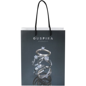 PF™ Handmade 170 g/m2 integra paper bag with plastic handles - medium