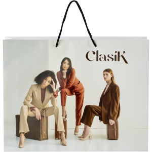 PF™ Handmade 170 g/m2 integra paper bag with plastic handles - XX large