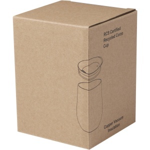 PF Pahar termoizolant vidat Corzo 350 ml din oțel inoxidabil reciclat, certificat RCS, din cupru