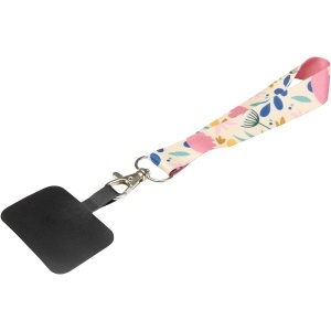 PF Gaby RPET sublimation mini-lanyard with phone holder