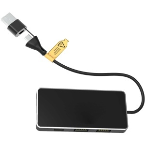 PF Hub USB SCX.design H20 8-în-1 cu intrare dublă și 6 porturi
