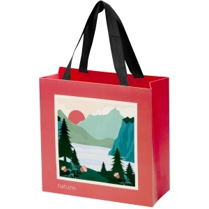 PF Smartfold 230 g/m2 paper bag with ribbon handles and matt lamination - 24 x 10 x 24 cm - Img 4