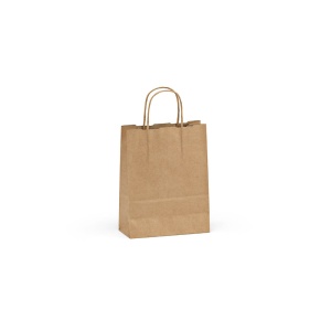 Pungă Vesuvio S maro, din material kraft reciclat FSC®. 115 g/m². Fabricată în Portugalia. - Img 4