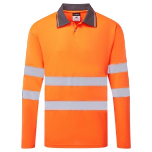 PW ES1 Essential HV PoloShirt L/S