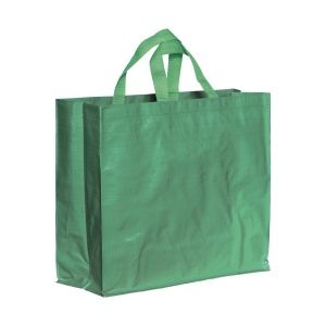 Recycled laminated 120 g/m2 PP shopping bag with gusset and short  handles - Img 11