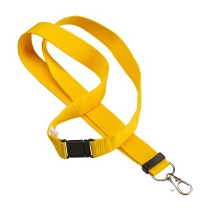 Recycled polyester R-PET lanyard with carabiner and safety hook - Img 1