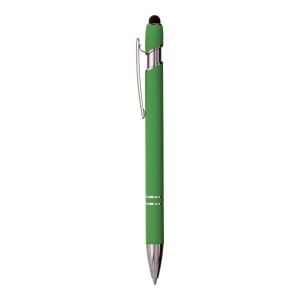 Rubberized aluminium snap pen with touch screen eraser and metal clip - Img 14