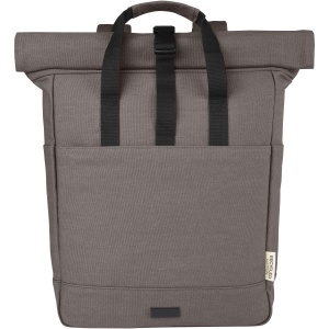 PF Rucsac pentru laptop Joey 15" GRS din pânză reciclată, roll-top, 15L