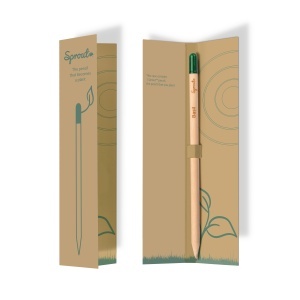 Sprout pencil case with infographic in Italian, English, and French illustrating use - Img 3