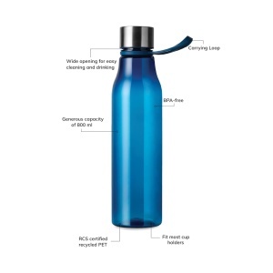 Sticlă de apă VINGA Lean RCS RPET 800 ml - Img 15