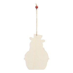 TOP WOODEN SNOWI - Present / Christmas tree pendant - Img 5