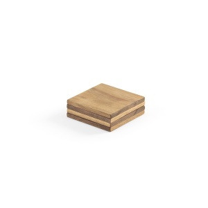 Velazquez Coasters Acacia Wood. Set of 4 - Img 4