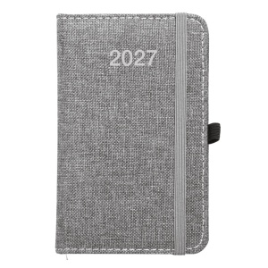 Weekly pocket diary for 2027, hard cover in recycled PET with a mélange effect