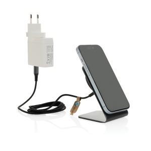 XD™ Terra aluminium 15W magnetic wireless charging phone stand - Img 4
