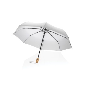 XD™ 21" Impact AWARE™ RPET 190T bamboo auto open/close umbrella