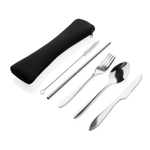 XD 4 PCS stainless steel re-usable cutlery set - Img 1